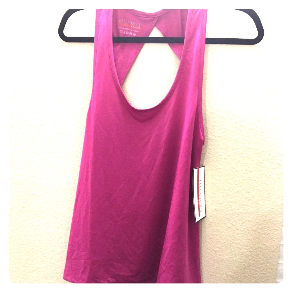 ELLEN TRACY Women’s open twisted back tank